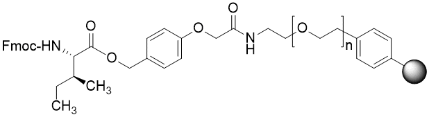 Fmoc-Ile TentaGel R HMPA resin (0.15 - 0.22 mmol/g, 90 mm mesh)