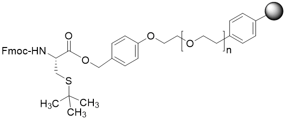 Fmoc-Cys(tBu) TentaGel R PHB resin (0.15 - 0.22 mmol/g, 90 mm mesh)