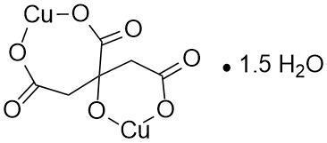 Copper citrate hemitrihydrate powder, Microbial tested, Aerobic Plate Count: ≤ 103, Yeast and Mold Count: ≤ 102 cfu/g, Total Coliforms: Negative