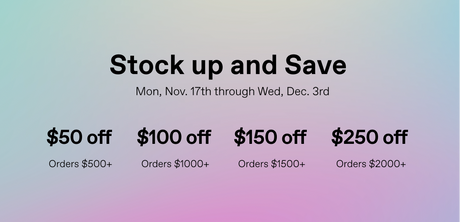 Chem-Impex Small Business Saturday Stock up and Save Sale, November 17th through December 3rd, 2025. $50 off orders $500+. $100 off orders $1000+. $150 off orders $1500+. $250 off orders $2000+.