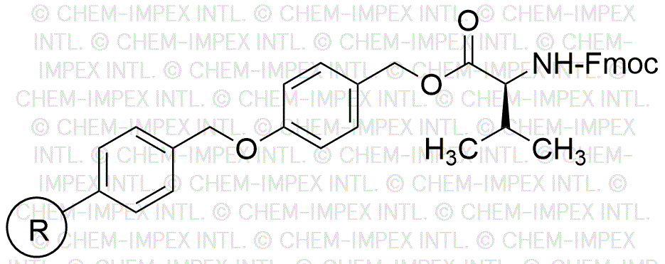 Fmoc-L-valine 4-alkoxybenzyl alcohol resin (0.3-0.8 meq/g, 100-200 mesh)