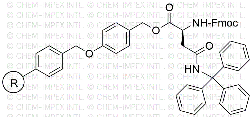 Nα-Fmoc-Nγ-trityl-L-asparagine 4-alkoxybenzyl alcohol resin