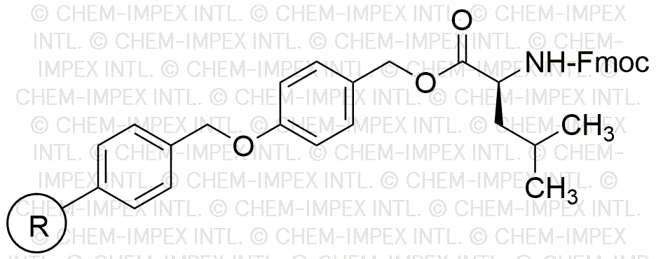 Fmoc-L-leucine 4-alkoxybenzyl alcohol resin (100-200 mesh, 0.3-0.8 meq/g)