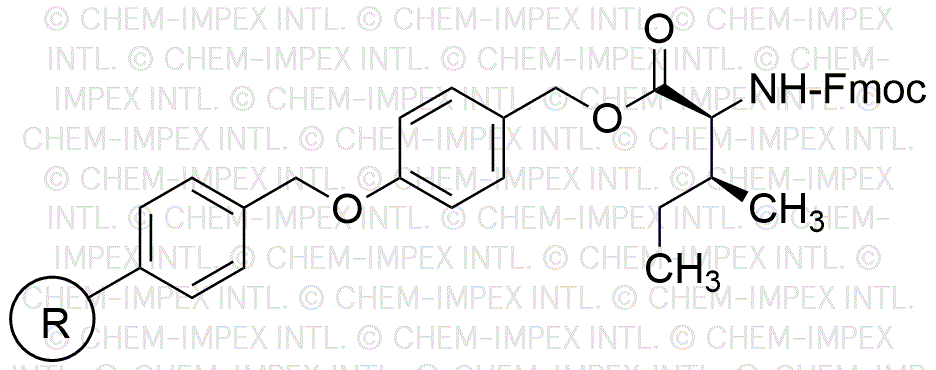 Fmoc-L-isoleucine 4-alkoxybenzyl alcohol resin