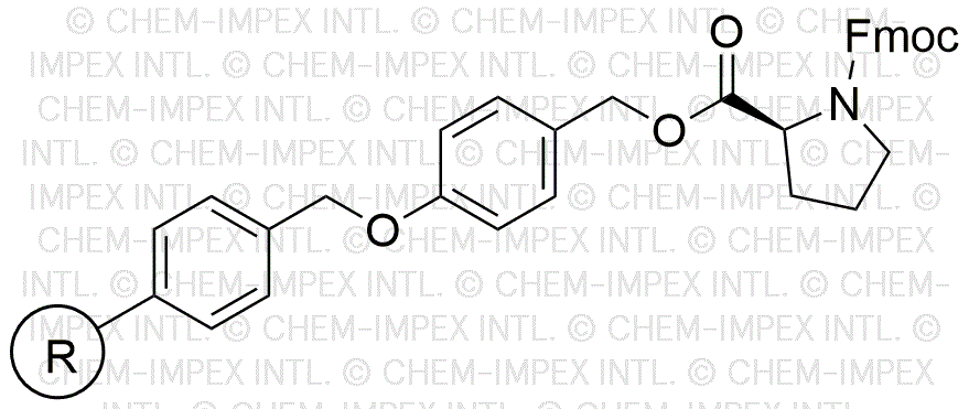 Résine d'alcool 4-alcoxybenzylique Fmoc-L-proline (0,3-0,8 meq/g, 200-400 mesh)