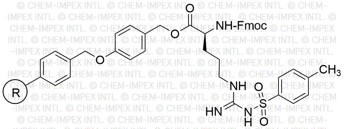 Résine d'alcool 4-alcoxybenzylique Nα-Fmoc-Nω-(4-toluènesulfonyl)-L-arginine