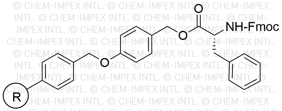 Fmoc-D-phenylalanine 4-alkoxybenzyl alcohol resin