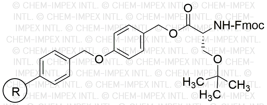 Fmoc-O-tert-butyl-D-serine 4-alkoxybenzyl alcohol resin