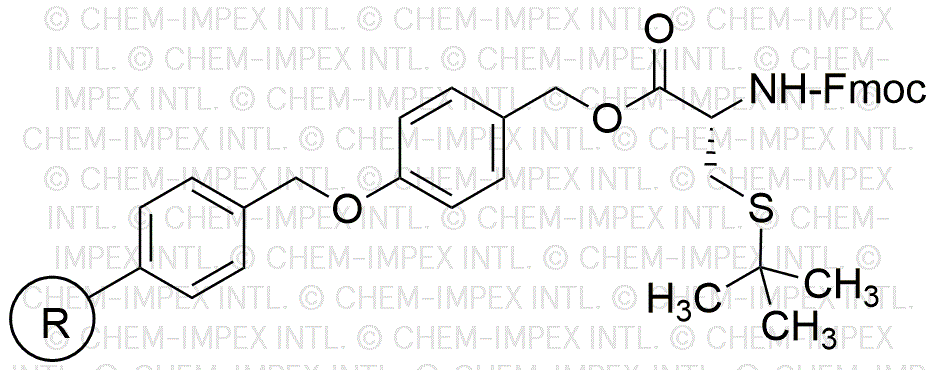 Fmoc-S-tert-butyl-D-cysteine 4-alkoxybenzyl alcohol resin
