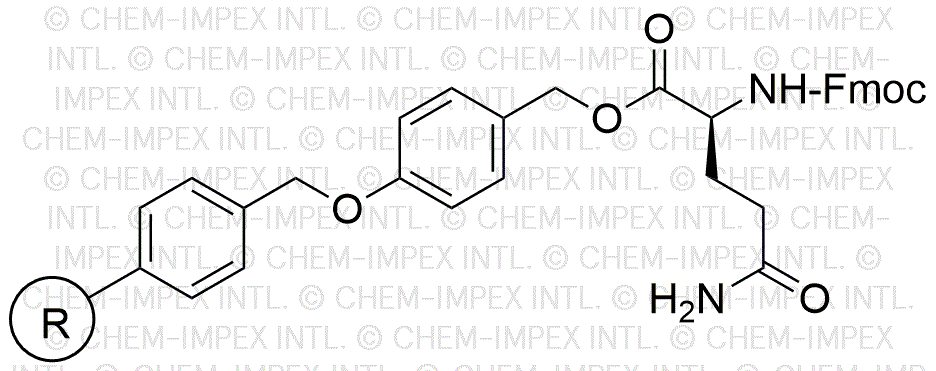Nα-Fmoc-D-glutamine 4-alkoxybenzyl alcohol resin