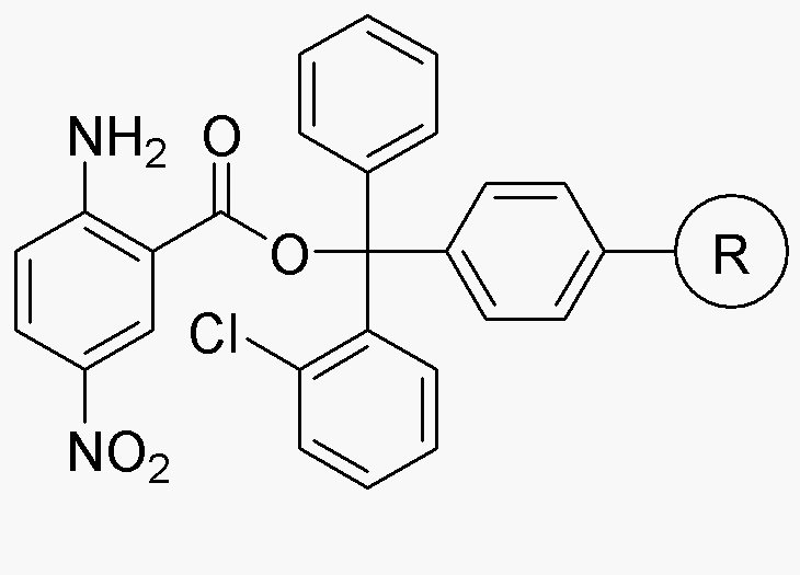 2-Chlorotrityl 5-nitroanthranilic acid resin