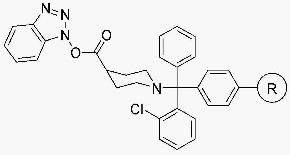 N-(2-Chlorotrityl resin)-isonipecotic acid benzotriazolyl ester