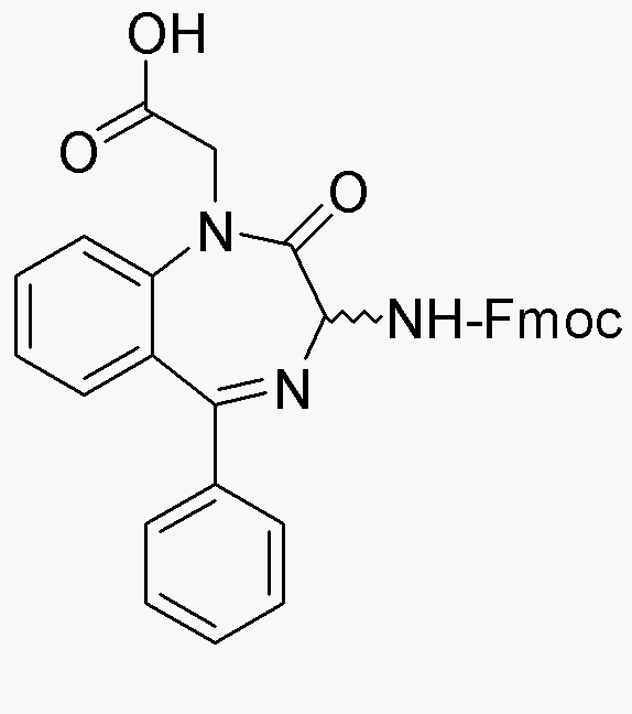 Fmoc-(R,S-3-amino-N-1-carboximetil-2-oxo-5-fenil-1,4-benzodiazepina