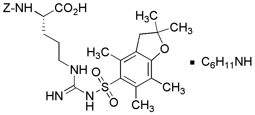 Sel de cyclohexylammonium de Nα-Z-Nω-(2,2,4,6,7-pentaméthyldihydro-benzofuran-5-sulfonyl)-L-arginine
