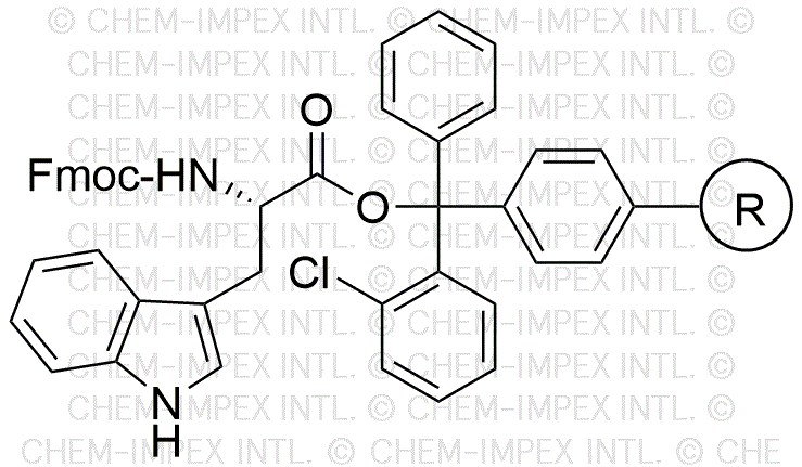 Résine Nα-Fmoc-L-tryptophane-2-chlorotrityle (0,3 - 0,8 meq/g, 200 - 400 mesh)