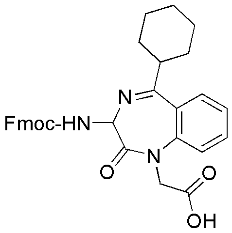 Fmoc-(R,S-3-amino-N-1-carboxyméthyl-2-oxo-5-cyclohexyl-1,4-benzodiazépine