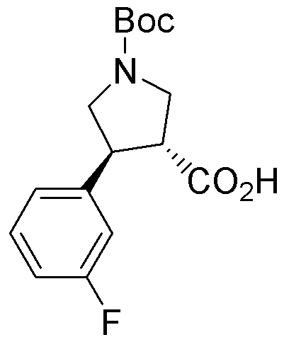 Boc-(+/-)-trans-4-(3-fluorophenyl)pyrrolidine-3-carboxylic acid