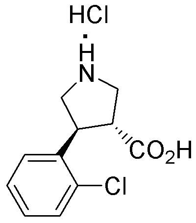 (&pm;-trans-4-(2-Chlorophenyl)pyrrolidine-3-carboxylic acid hydrochloride
