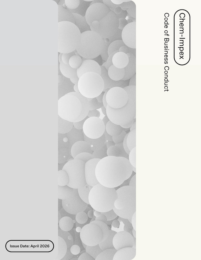 Cover of Chem-Impex Code of Business Conduct with abstract gray design