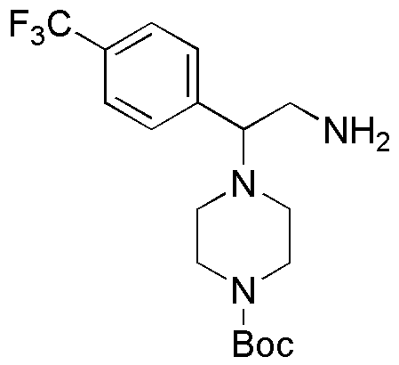 tert-Butyl-4-(2-amino-1-[4-(trifluoromethyl)phenyl]ethyl)piperazine carboxylate