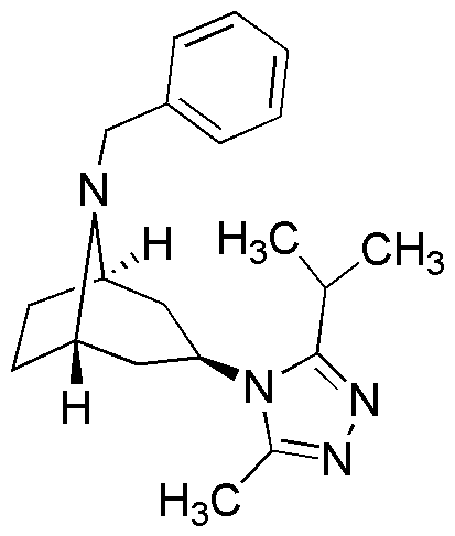 8-Bencil-3-exo-(5-isopropil-3-metil-4H-1,2,4-triazol-4-il)-8-azabiciclo[3.2.1]octano