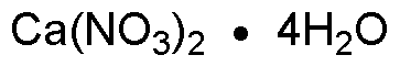 Nitrato de calcio tetrahidratado, alta pureza 99,95 %. Impurezas metálicas traza: ≤ 0,02 % (por ICP).