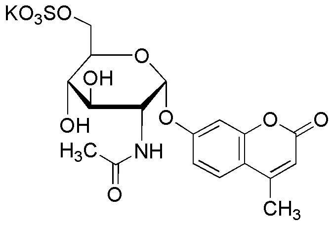 4-Methylumbelliferyl 2-acetamido-2-deoxy-α-D-glucopyranoside-6-sulfate potassium salt