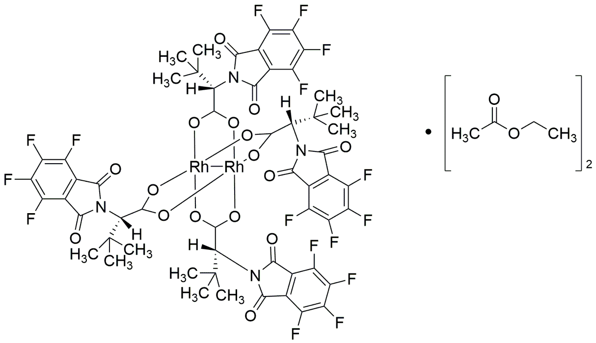 Tetrakis[N-tetrafluorophthaloyl-(S)-tert-leucinato]dirhodium bis(ethyl acetate) adduct