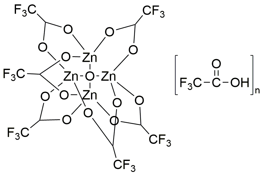 Oxo[hexa(trifluoroacetato)]tetrazinc y su aducto de ácido trifluoroacético (contiene un 7 % de tolueno como máximo)