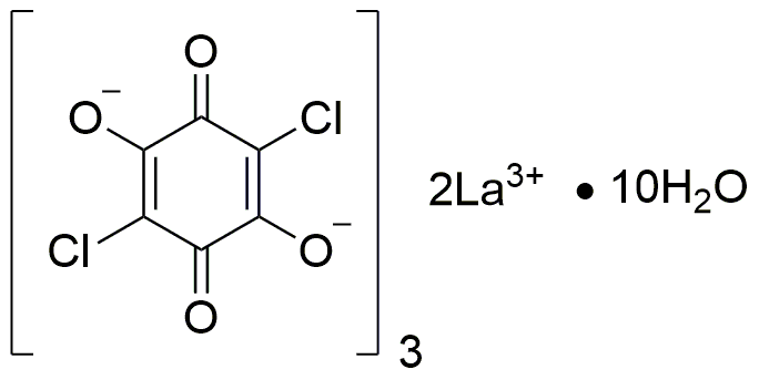 Chloranilic acid lanthanum(III) salt decahydrate