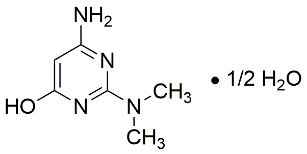 4-Amino-2-dimethylamino-6-hydroxypyrimidine hemihydrate