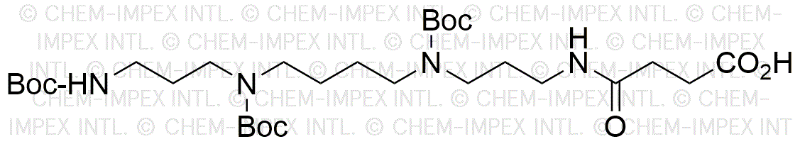 N1, N5, N10-tri-Boc-N14-Succinoil espermina