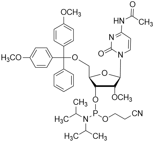 N-Acetyl-5'-O-(4,4'-dimethoxytrityl)-3'-O-[(2-cyanoethoxy)(diisopropylamino)phosphino]-2'-O-methylcytidine