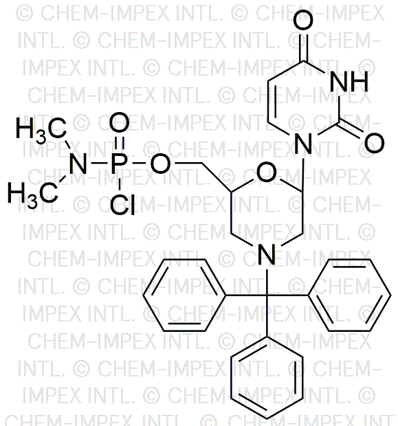 (6-(2, 4-dioxo-3, 4-dihydropyrimidin-1(2H)-yl)-4-tritylmorpholin-2-yl)methyl dimethylphosphoramidochloridate