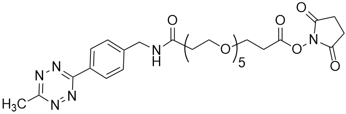 Methyltetrazine-CH2NHCO-PEG5-acid NHS ester