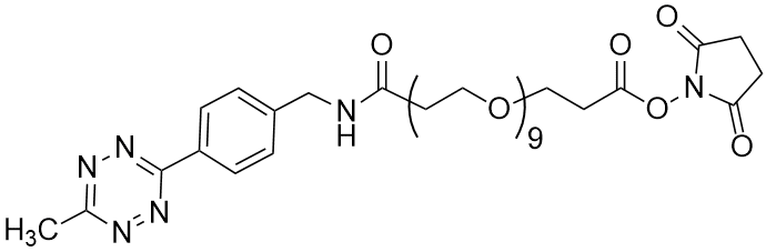 Methyltetrazine-CH2NHCO-PEG9-acid NHS ester