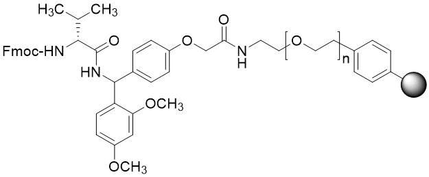 Fmoc-D-Val TentaGel S RAM resin (0.16 - 0.26 mmol/g, 90 mm mesh)