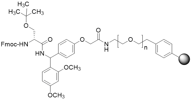 Fmoc-D-Ser(tBu) TentaGel S RAM resin (0.16 - 0.26 mmol/g, 90 mm mesh)