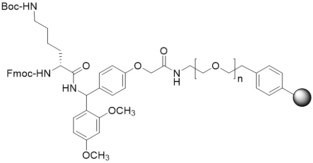 Fmoc-D-Lys(Boc) TentaGel S RAM resin (0.16 - 0.26 mmol/g, 90 mm mesh)