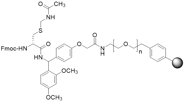Fmoc-D-Cys(Acm) TentaGel S RAM resin (0.16 - 0.26 mmol/g, 90 mm mesh)