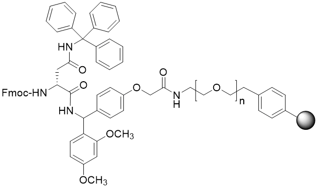 Fmoc-D-Asn(Trt) TentaGel S RAM resin (0.16 - 0.26 mmol/g, 90 mm mesh)
