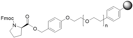 Fmoc-D-Pro TentaGel S PHB resin (0.16 - 0.26 mmol/g, 90 mm mesh)