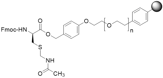 Fmoc-D-Cys(Acm) TentaGel S PHB resin (0.16 - 0.26 mmol/g, 90 mm mesh)