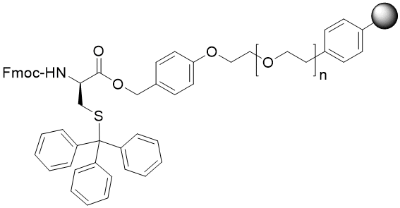 Fmoc-D-Cys(Trt) TentaGel S PHB resin (0.16 - 0.26 mmol/g, 90 mm mesh)