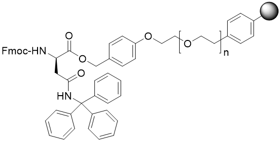 Fmoc-D-Asn(Trt) TentaGel S PHB resin (0.16 - 0.26 mmol/g, 90 mm mesh)