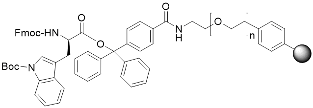 Fmoc-D-Trp(Boc) TentaGel S TRT resin (0.15 - 0.25 mmol/g, 90 mm mesh)