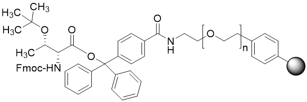 Fmoc-D-Thr(tBu) TentaGel S TRT resin (0.15 - 0.25 mmol/g, 90 mm mesh)