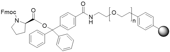 Fmoc-D-Pro TentaGel S TRT resin (0.15 - 0.25 mmol/g, 90 mm mesh)