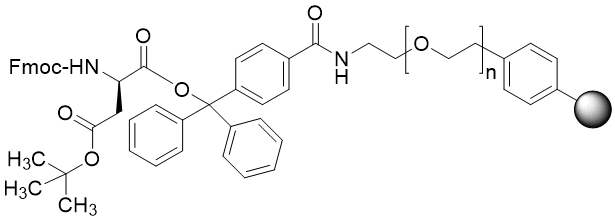 Fmoc-D-Asp(tBu) TentaGel S TRT resin (0.15 - 0.25 mmol/g, 90 mm mesh)
