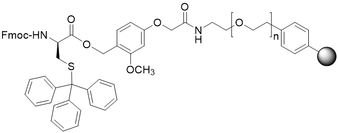 Fmoc-D-Cys(Trt) TentaGel S AC resin (0.16 - 0.26 mmol/g, 90 mm mesh)